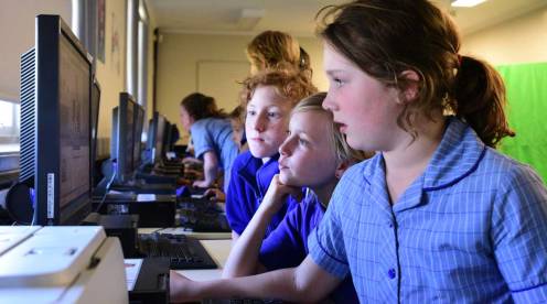 The students were taught how to use Adobe Premier Elements to edit their video stories.